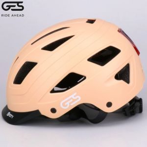 Casque vélo avec éclairage arrière intégré GES City pêche