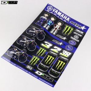 Stickers Cartoon Beeg Yamaha Star Racing MX 30.5x46 cm D'Cor (planche)
