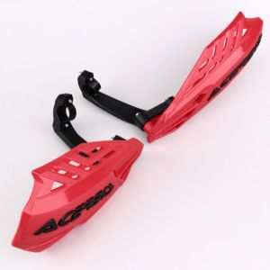 Protèges mains Acerbis Linear Vented rouges foncés et noirs