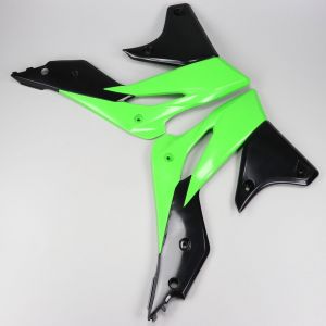 Ouïes de radiateurs Kawasaki KXF 250 (2013 - 2016) Acerbis vertes et noires