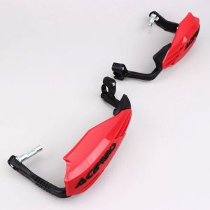 Prot&egrave;ges mains Acerbis Moto-X rouges fonc&eacute; et noirs