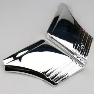 Portes de bo&icirc;te &agrave; outils Peugeot 103 SPX, Clip, MVX... (phase 1) chrom&eacute;es (paire)