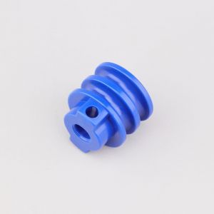 Poulie plastique de pompe &agrave; eau karting Righetti Ridolfi bleue