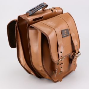 Sacoches de porte bagages v&eacute;lo M-Wave Amsterdam Double L 2x15L marrons