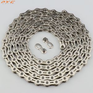 Chaîne vélo 10 vitesses 116 maillons PYC argent