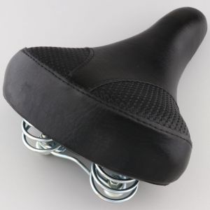 Selle vélo "VTC/ville" 265x200 mm avec ressorts noire