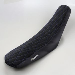 Housse de selle Sherco SM-R, SE-R (depuis 2013) Gencod Evo II bleue (simili Alcantara)