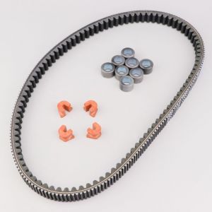 Courroie avec galets et curseurs de variateur Piaggio MP3, X10, Beverly 350