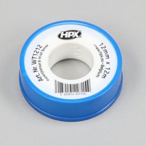 Ruban téflon d'étanchéité de raccords HPX blanc 12 mm x 12 m