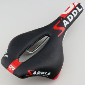 Selle vélo "VTT/route" 290x150 mm noire et rouge