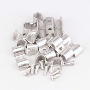 Supports de fixation doubles pour durite ou c&acirc;ble &Oslash;9.5 mm kartcross, autocross Turbo Works (lot de 12)