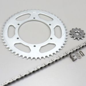 Kit chaîne 12x53x132 Aprilia RS, Derbi GPR 50... Afam gris