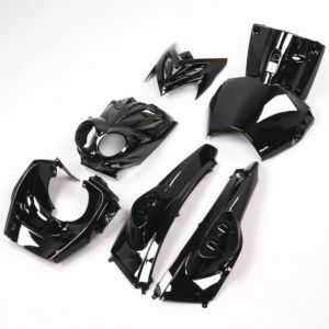 Kit car&eacute;nages MBK Stunt, Yamaha Slider (double optique) noir brillant