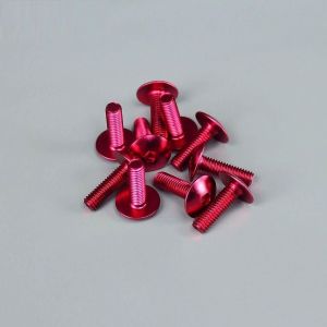 Vis 6x20 mm tuning rouges (lot de 10)