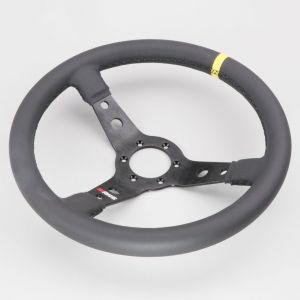 Volant 3 branches tulipage 65 mm simili cuir kartcross, autocross &Oslash;350 mm RRS Monte Carlo noir