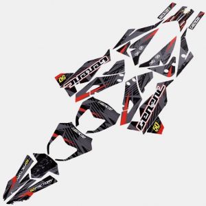 Kit d&eacute;co Generic Trigger, Malaguti XSM... Gencod Evo II rouge (&eacute;criture Generic)