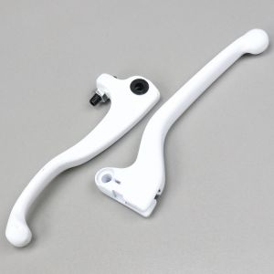 Leviers de frein avant et d'embrayage Derbi Senda DRD Racing (avant 2010), Aprilia SX (avant 2017)... TNT Tuning blancs