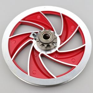 Poulie motrice ellipse 11 dents Peugeot 103 SP, Vogue, MBK 51... rouge