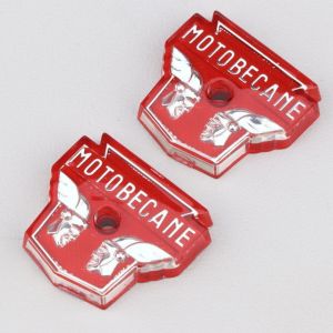 Monogrammes de r&eacute;servoir d'essence complet "Motob&eacute;cane" t&ecirc;tes de gaulois Motob&eacute;cane D52, SP98, SP 94TT... rouges