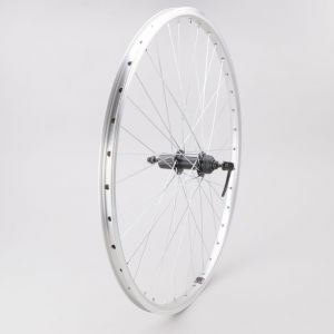 Roue arri&egrave;re v&eacute;lo 28" (19-622) pour cassette 8/9/10/11V V&eacute;lox Mach1 M260 alu grise (moyeu Shimano) (&agrave; blocage rapide)