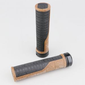 Poign&eacute;es v&eacute;lo Lock-On Contec Merge Mountain Straight Kork marrons et noires