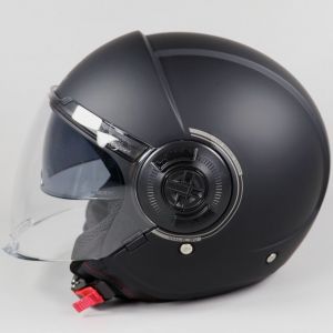 Casque jet MT Helmets Viale SV S Solid A1 noir et gris mat