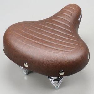 Selle vintage avec ressorts Solex et cyclomoteur marron