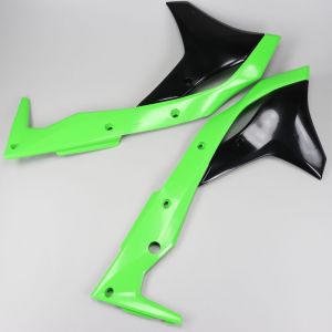 Ouïes de radiateurs Kawasaki KXF 250 (2017 - 2020) Acerbis vertes et noires