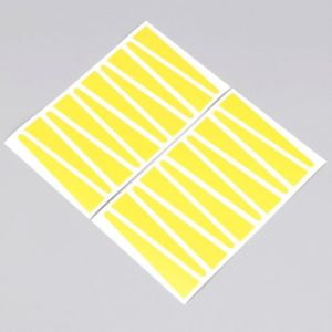 Stickers de b&acirc;tons de jantes Rigida, Leleu Peugeot 103 jaunes