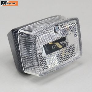 Feu arrière blanc (type Luxor 75) Peugeot 103, MBK 51 Replay (support carbone)
