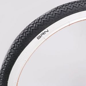 Pneu v&eacute;lo 20x1.75 (47-406) BRN noir flancs blancs