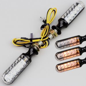 Clignotants &agrave; d&eacute;filement &agrave; leds Kitch noirs