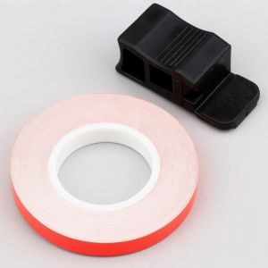 Sticker liseret de jantes Lampa rouge fluorescent avec applicateur 7 mm