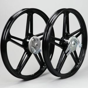 Jantes 17 pouces type roues Bernardi Peugeot 103 Chrono, MVL... Fifty noires