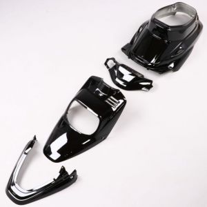 Kit carénages MBK Booster, Yamaha Bw's (avant 2004) noir (avec spoiler avant)
