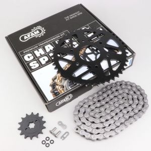 Kit cha&icirc;ne 14/45 KTM Duke 125 (depuis 2014) Afam (d&eacute;multiplication origine)