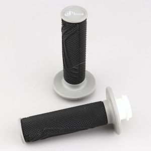 Poign&eacute;es moto Domino D200 D-Lock MX Grip noires et grises