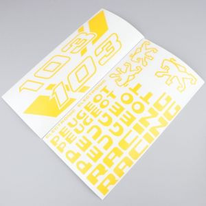 Kit déco type Peugeot 103 RCX Racing jaune