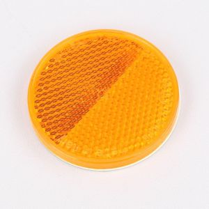 Catadioptre rond Ø60 mm orange (à coller)