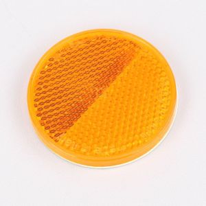 Catadioptre rond orange Ø60 mm universel à coller