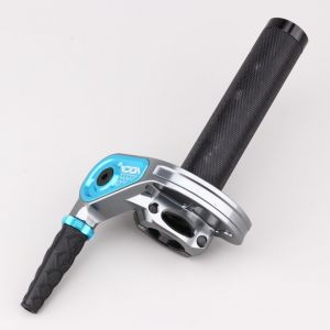 Poign&eacute;e de gaz universelle type tirage rapide alu Voca Bestia turquoise