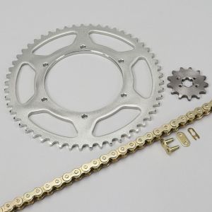 Kit chaîne 13x53x130 Derbi GPR, Aprilia RS4, RS 50... Fifty