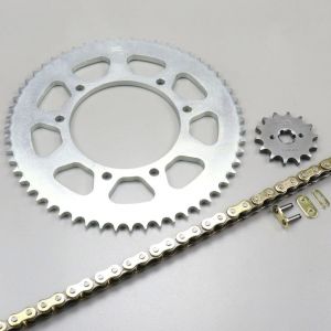 Kit chaîne renforcé 14x56x138 Derbi DRD R (2009 à 2014) 125 Afam or