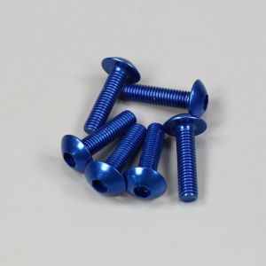 Vis 5x20 mm tête BTR bombéee Puig bleues (lot de 6)