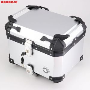 Top case 40L aluminium moto, scooter universel Coocase X1 gris (avec platine)