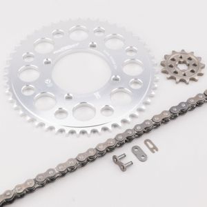 Kit cha&icirc;ne 13x47x116 YCF Supermoto SM125R, SM F190, SP... gris (pignon &Oslash;17 mm)