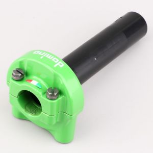 Poign&eacute;e de gaz tirage rapide Domino XM2 verte et noire