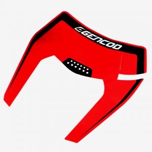 Sticker de plaque phare type KTM EXC (2020 - 2023) Gencod noir et rouge holographique