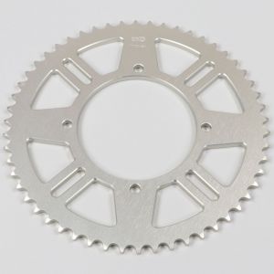 Couronne 54 dents alu 420 Kawasaki KX 80, 85, 112, Suzuki RM 100... Afam grise