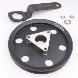 Plateau de poulie d'embrayage &Oslash;210 mm (m&acirc;choires Omega) Peugeot 103 SPX, RCX, Clip... Omega noir